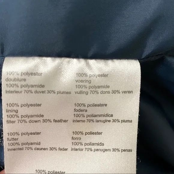 Lacoste Puffer Jacket Full Zip Black Winter Warm Coat Down & Feather FIll Medium - Image 6