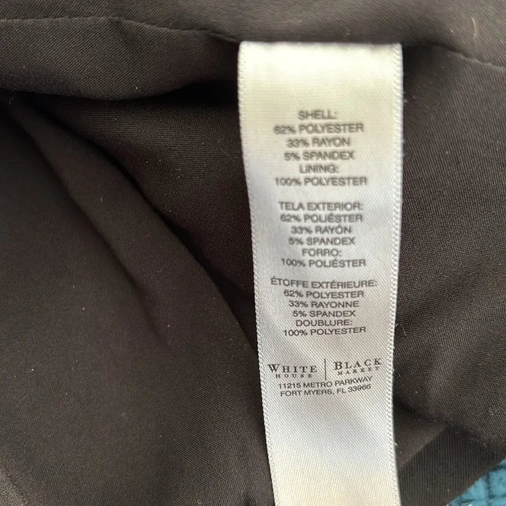 WHBM Black Ruffle Elegant One Button Blazer Sz 00 Tailored Fit Pockets Business - Image 9