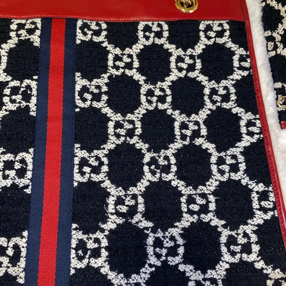 Gucci Rajah Tweed Tote with Clutch - Image 7