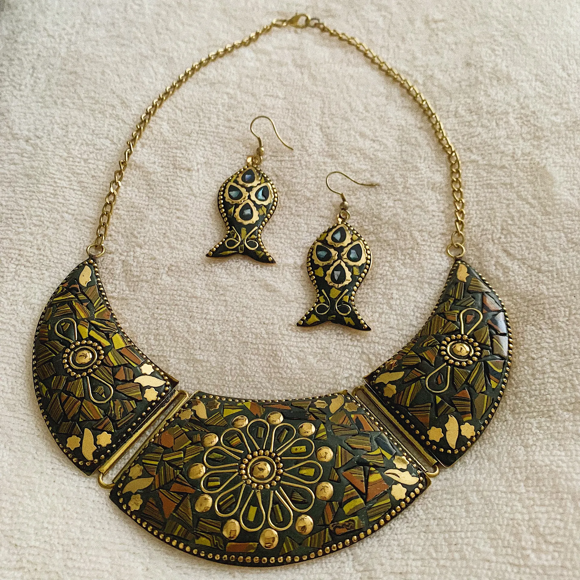 Rare Indian Handcrafted Necklace Set - Image 6