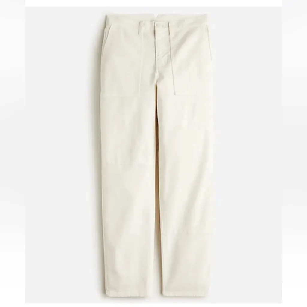 J. Crew Garment Dyed Cargo Pant Chino Twill Natural Ivory a Women’s Size 27 - Image 2