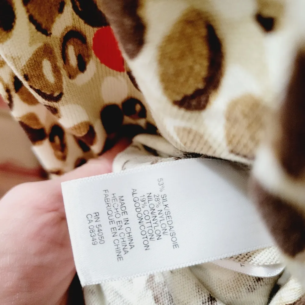 Evan Picone silk blend neutral bubble print cardigan size large - Image 7