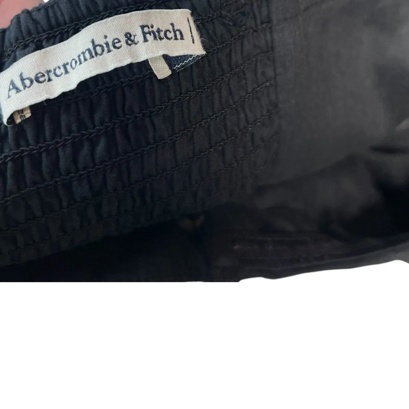 Abercrombie Bubble Hem Mini Dress Strapless‎ Black White Size XL - Image 11