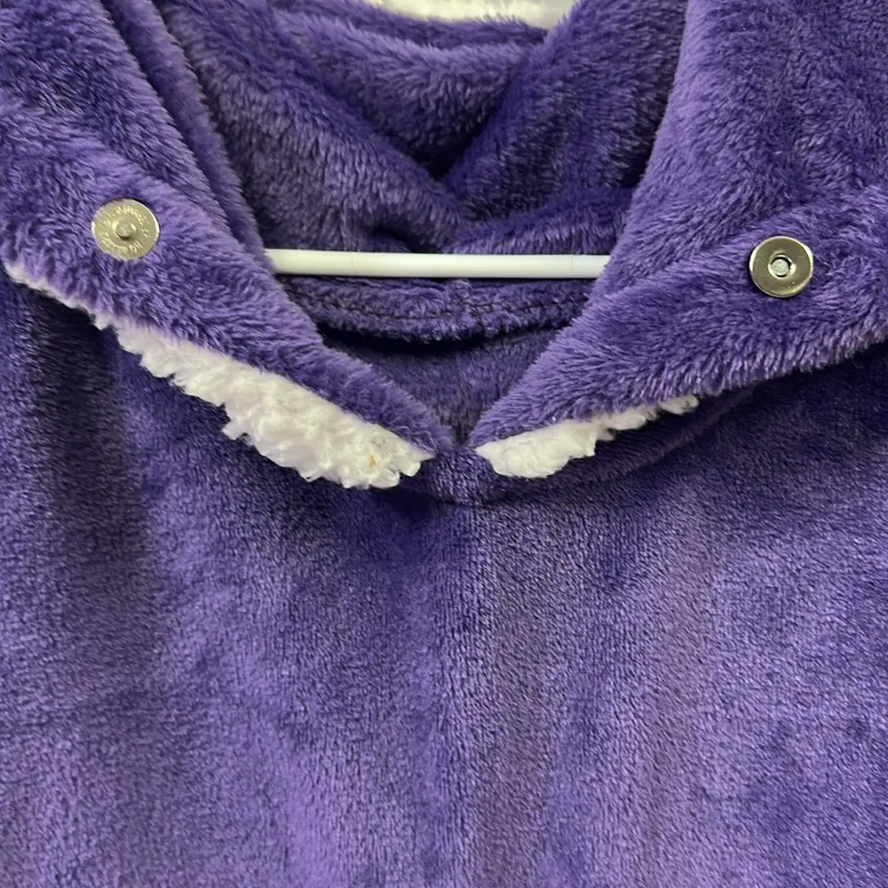 Purple Wearable Blanket Lots of Pockets Hoodie Oversized Sweatshirt One Size Size L - Image 12