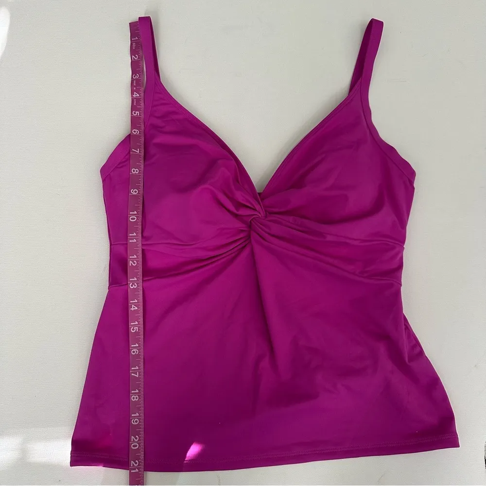 Bleu Rod Beattie Lets Get Twisted Ruched Tankini Top Size 8D - Image 11