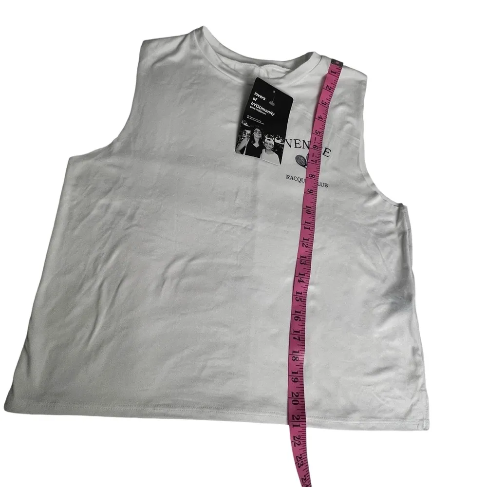 good hYOUman lovers of hYOUmanity Venice Racquet Club Cropped Tank Top  Sz M - Image 8