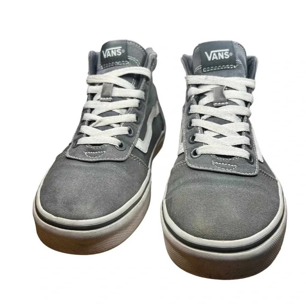 Vans Sk8-Hi Top‎ Sneaker - Frost Gray Canvas Canvas Shoes - Women's 7.5 - Image 6