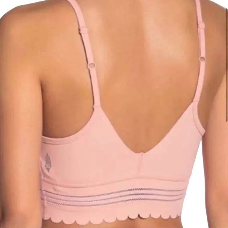 Free People Genesis Scalloped Bra in Pink, Size XS - Image 2