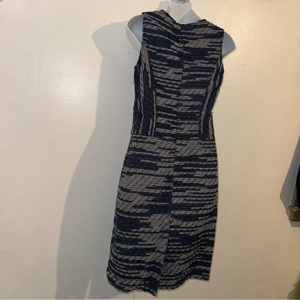 DEREK LAM Striped Jaquard Knee-Length Sheath pencil Dress Size 0 Silk Lined 🆕 - Image 15