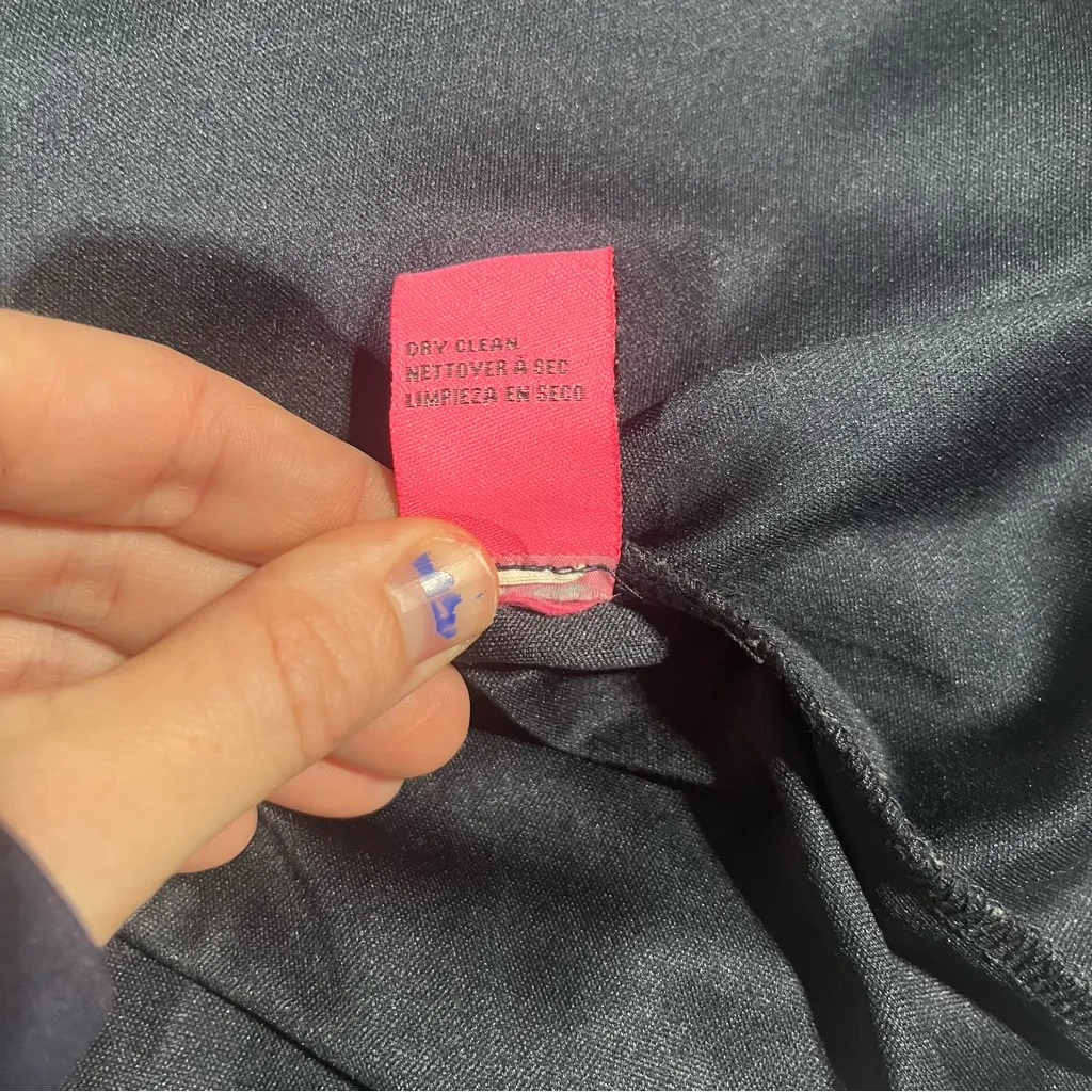 Betsey Johnson Navy Blue and Green Bohemian with Bell Sleeve Dress; Large (8) - Image 7