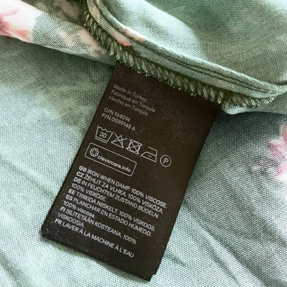 H&M Green Floral Ruffle Midi Dress Ltd Edition Cottagecore Boho Blogger Fav Sz 4 - Image 10