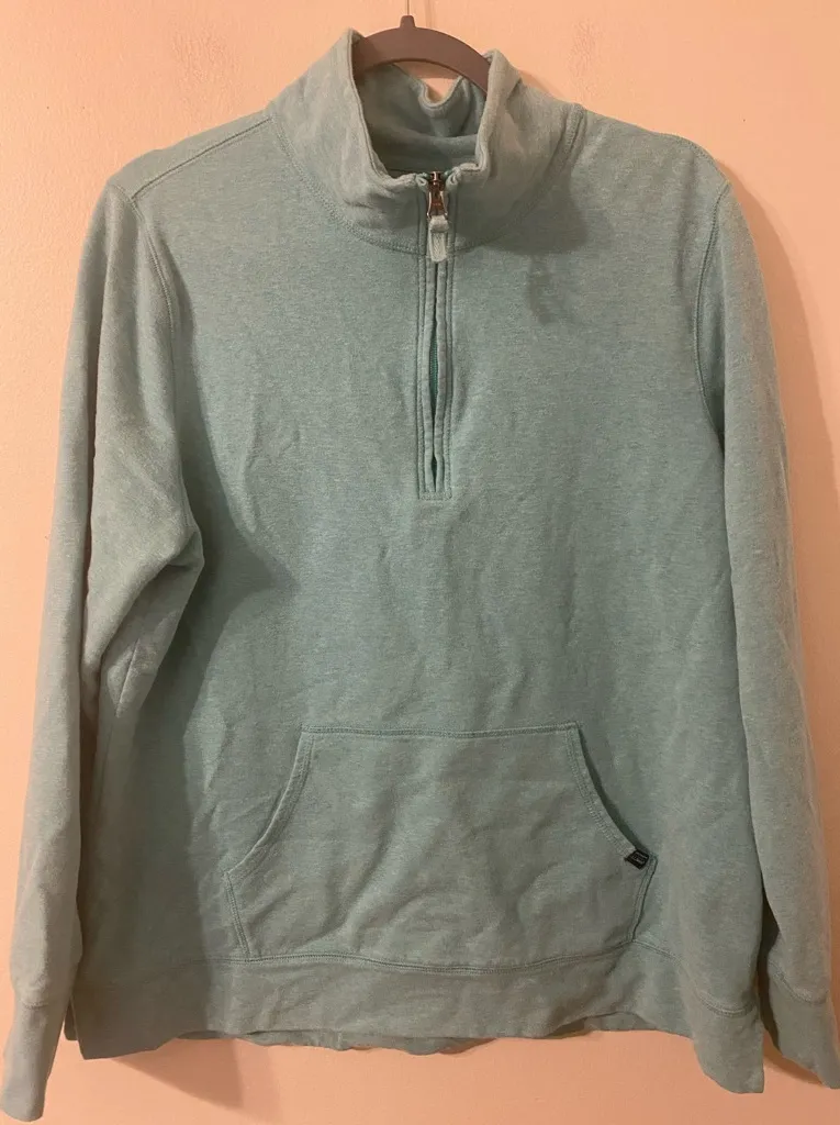 Women's L.L. Bean Ultrasoft Sweat 1/4 Zip Pullover Teal Green Heather Size XL - Image 1