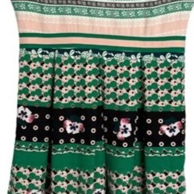 ESLEY Womens Sleeveless Dress Size L Pink Floral Round Neck Pleats Side Zip - Image 4