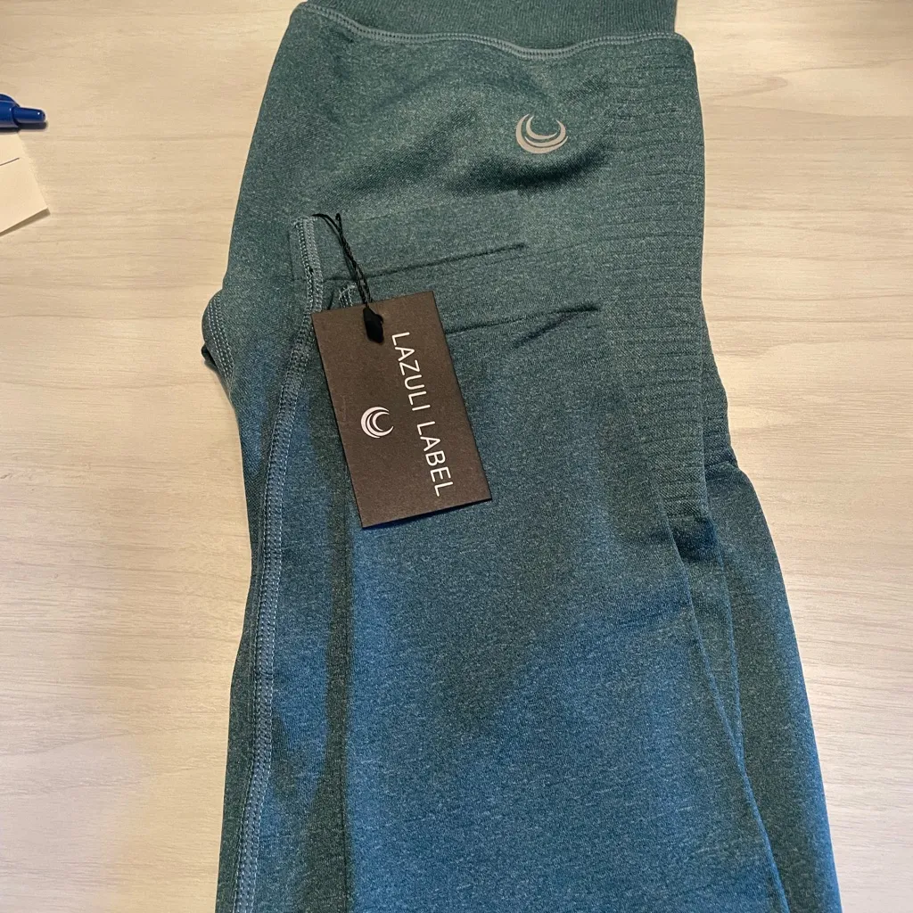 Lazuli Label Women's Green Leggings Size XS - Image 6