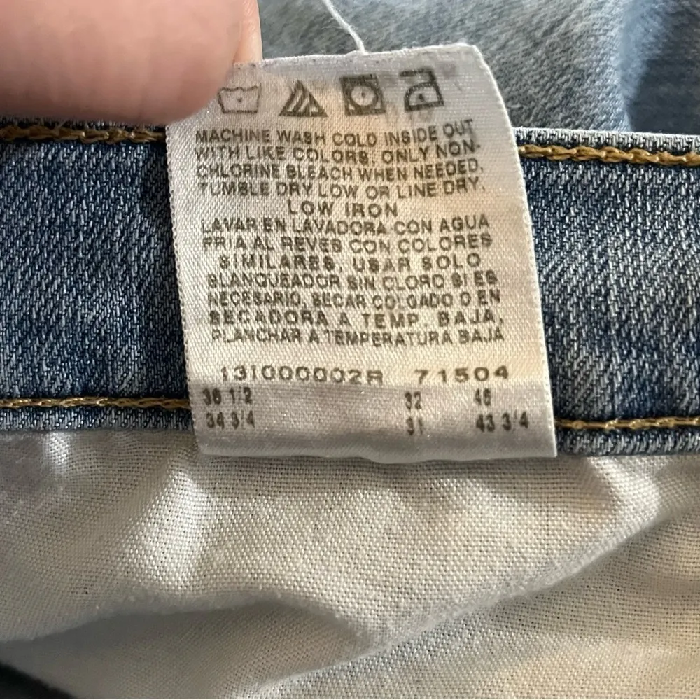 Lee Relaxed Fit High Rise Straight Leg Jeans Light Wash Indigo 14 Medium - Image 5