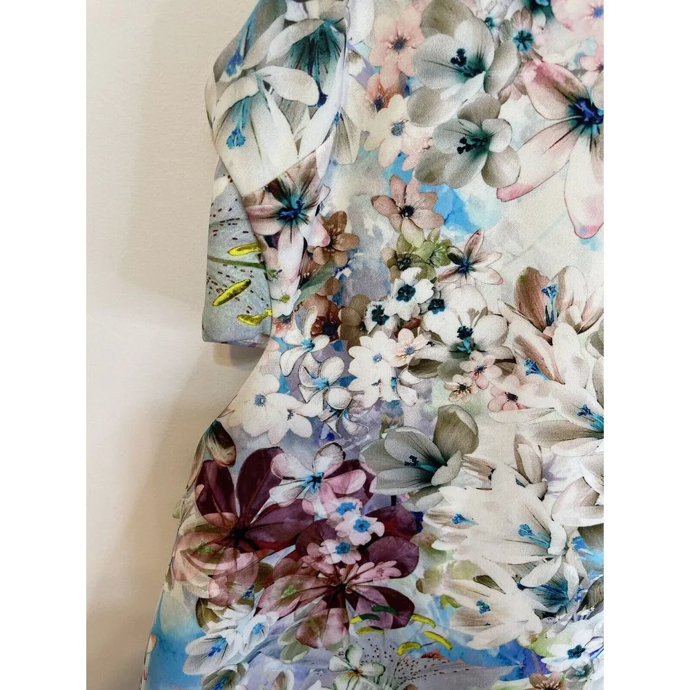 Karina Grimaldi Revolve Dress‎ M Floral Waist Cutouts Bodycon Sleeveless - Image 2