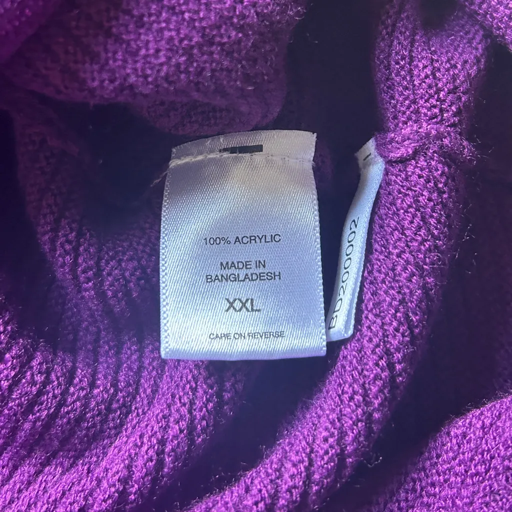 Purple Hi Lo Oversized NY&C Sweater Size XXL - Image 7