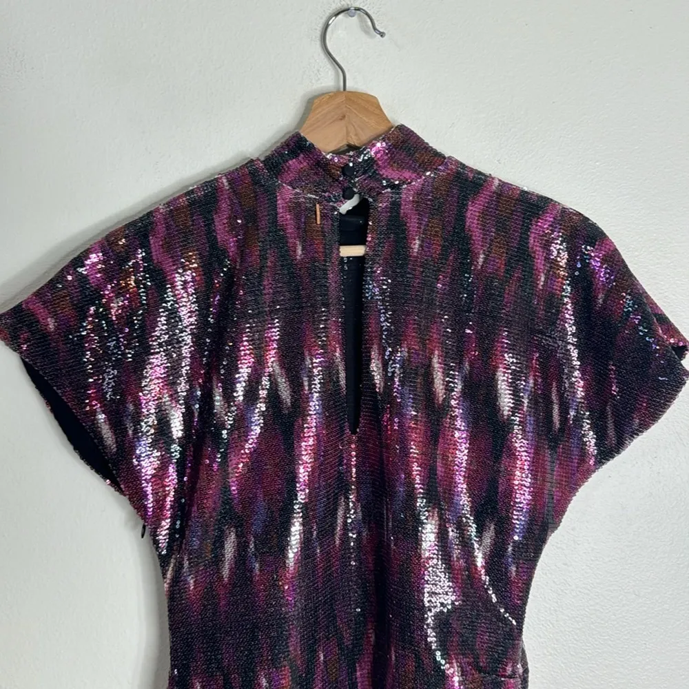 Misa Los Angeles Divia Dress in Fuchsia Ikat Sequin  size XS ladies - Image 4