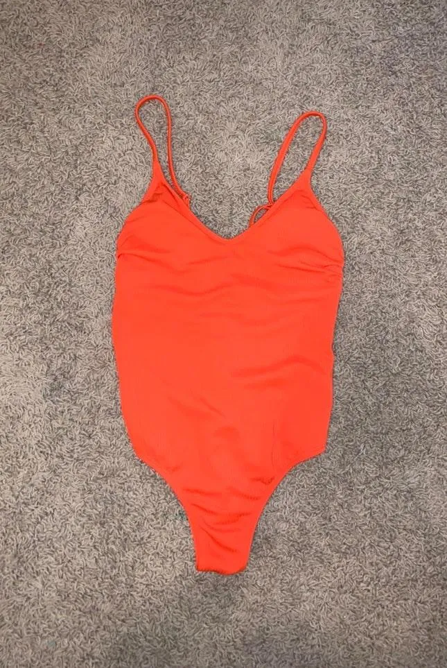 Xhilaration Orange One Piece - Image 2