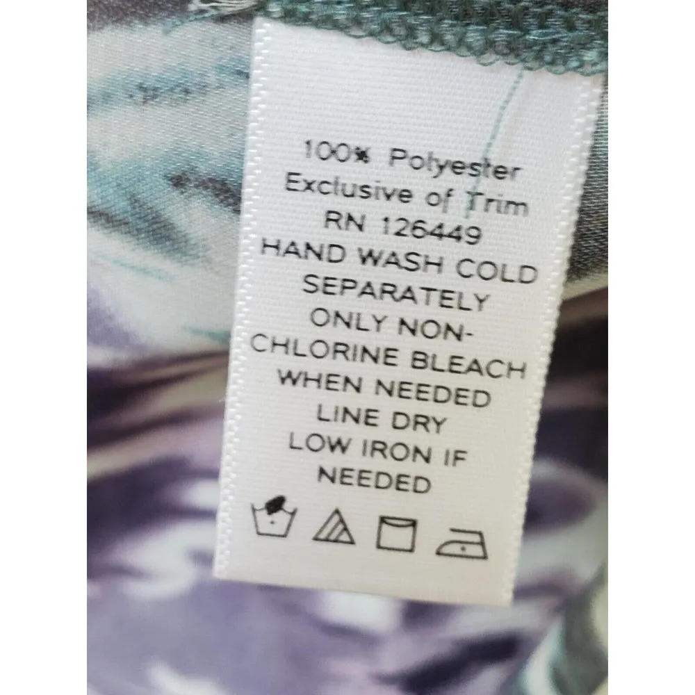 Marc Bouwer Multicolor Long Sleeve Round Neck Drawstring Top Blouse Size Large - Image 9