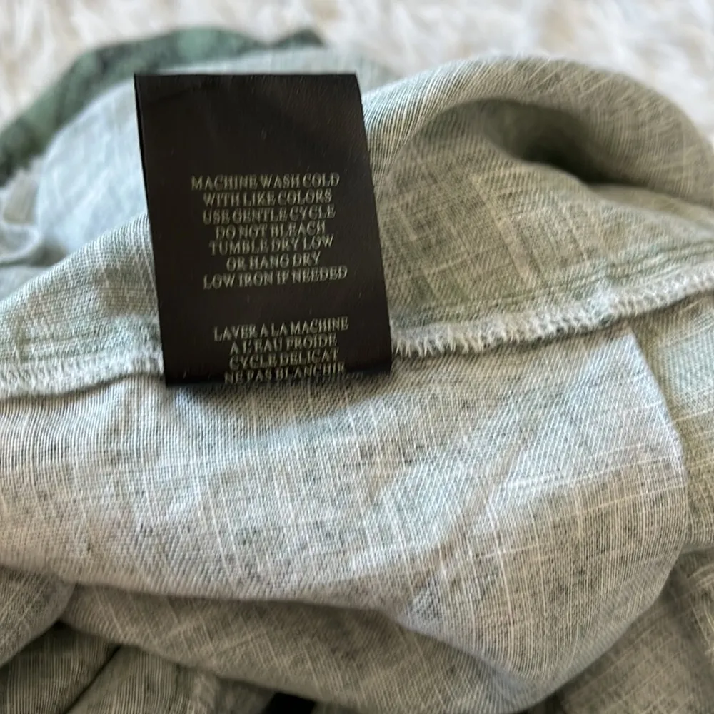 Blank Nyc Women’s Green Snake print linen jumpsuit size Small - Image 8