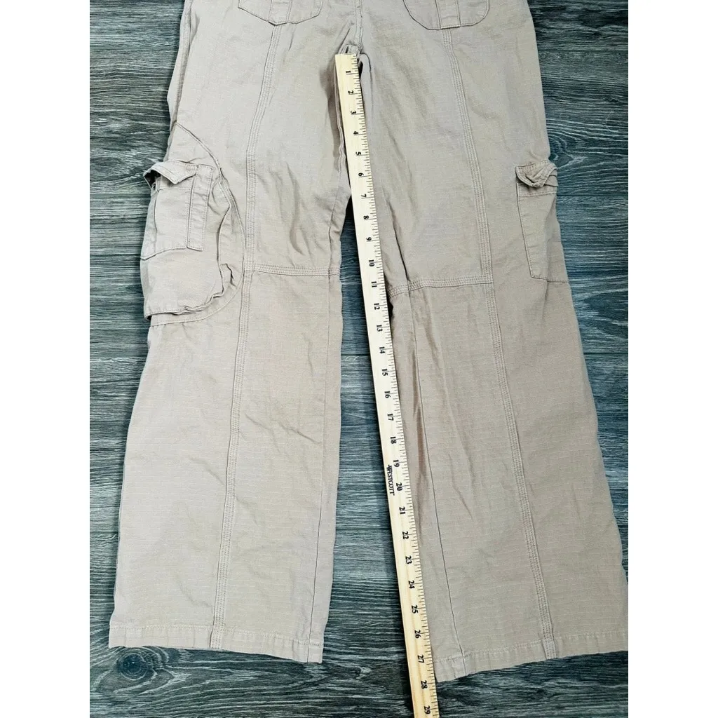 Brandy Melville Kim Cargo Pants Tan - Image 2