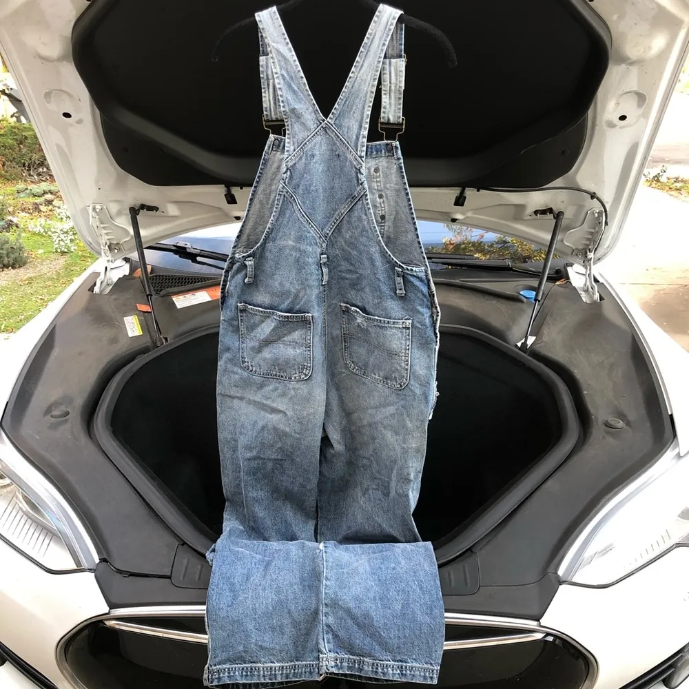 LF Denim Jean Festival Cutout Open Knee Cut Out Overalls Medium - Image 8