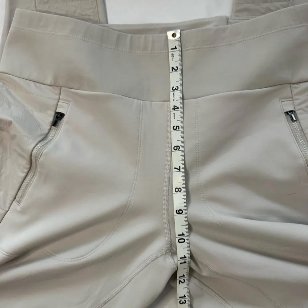 Athleta Peak Hybrid Fleece Tight Grey Pockets High Rise Outdoor Winter Size L - Image 6