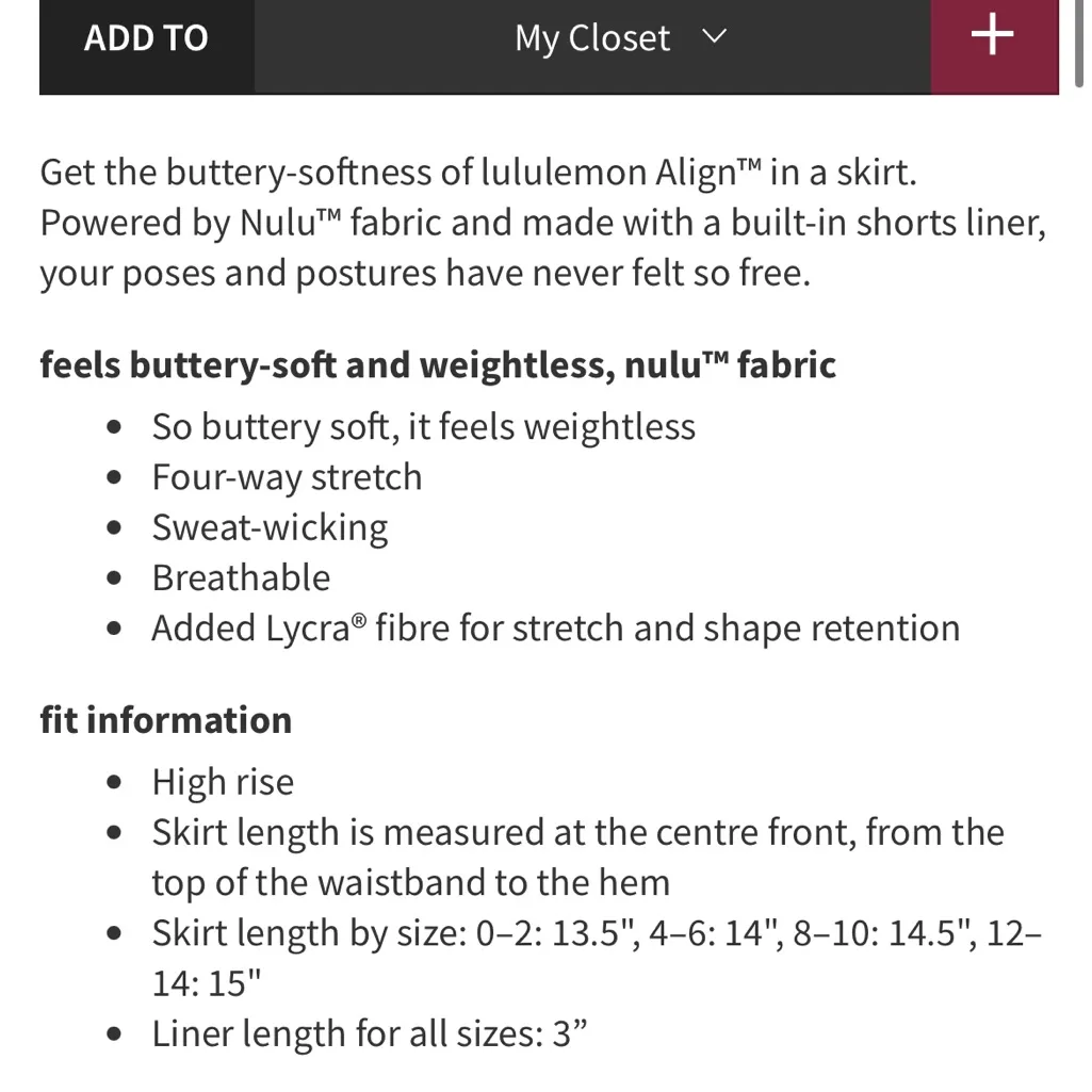 Lululemon Align High-Rise Skirt
Crater Blue - Image 3