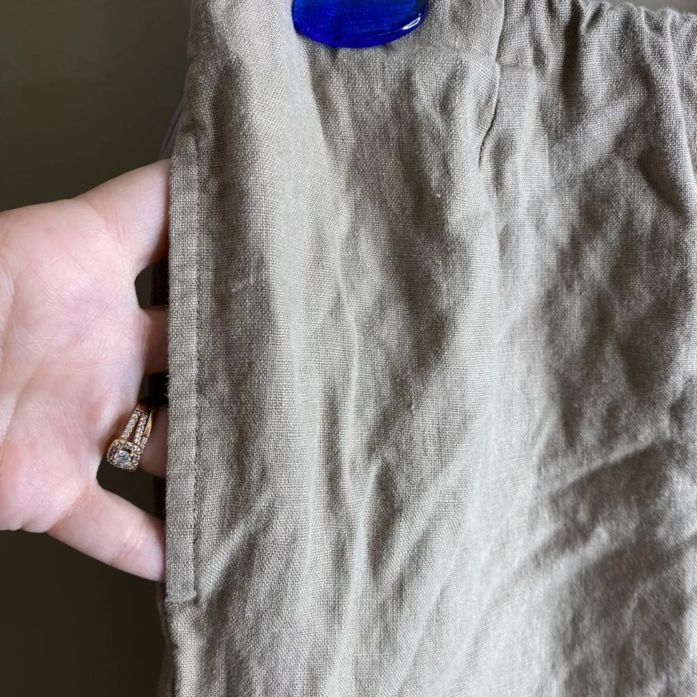 J. Jill pure Jill 100% linen slim crop pants size small - Image 5