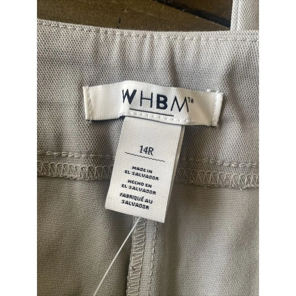 White‎ House Black Market WHBM Gray Pull On Bootleg Skinny Flare Athleisure 14R - Image 3