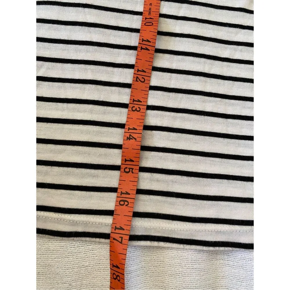 Striped Casual T Shirt School Preppy Semi Opaque Everyday Classic Workwear Work White - Image 8