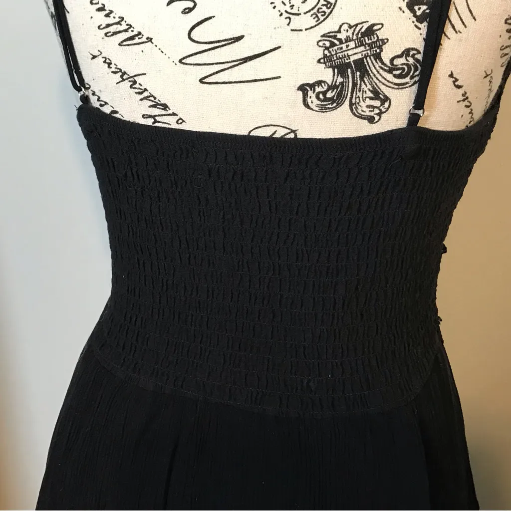 SPAGHETTI STRAP V-NECK HI-LOW BLACK WOMENS DRESS by RUE 21 JUNIOR SIZE MED - Image 7