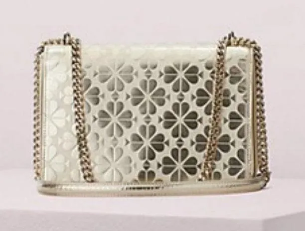 Kate Spade Amelia Spade Flower Medium Convertible Shoulder Bag – Gold Crossbody - Image 2