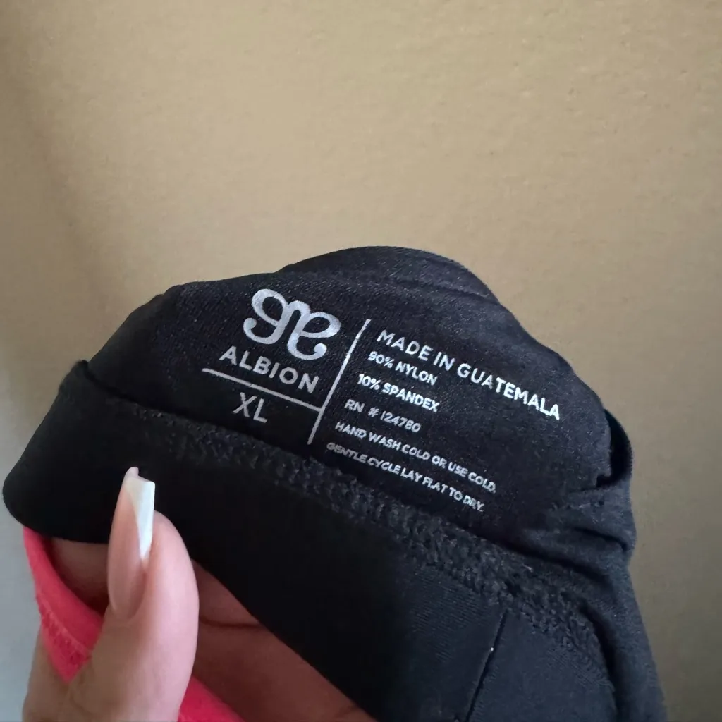 Kelsey Wells x Albion Uplift Bra Sz XL black pink‎ contrast stitch NEW Plus Size - Image 5