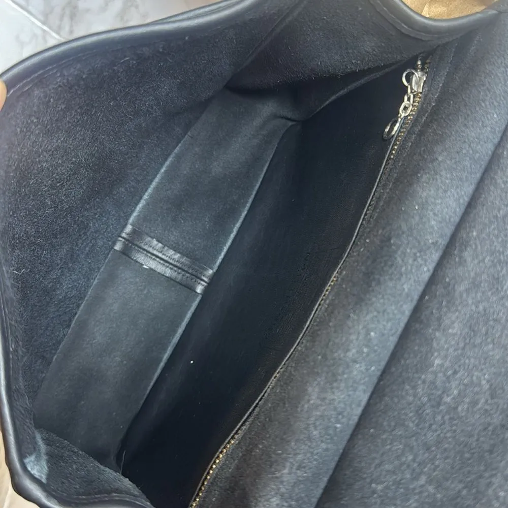 Vtg Coach Willis Handbag Black Leather Crossbody Turnlock Closure 9927 old money - Image 14