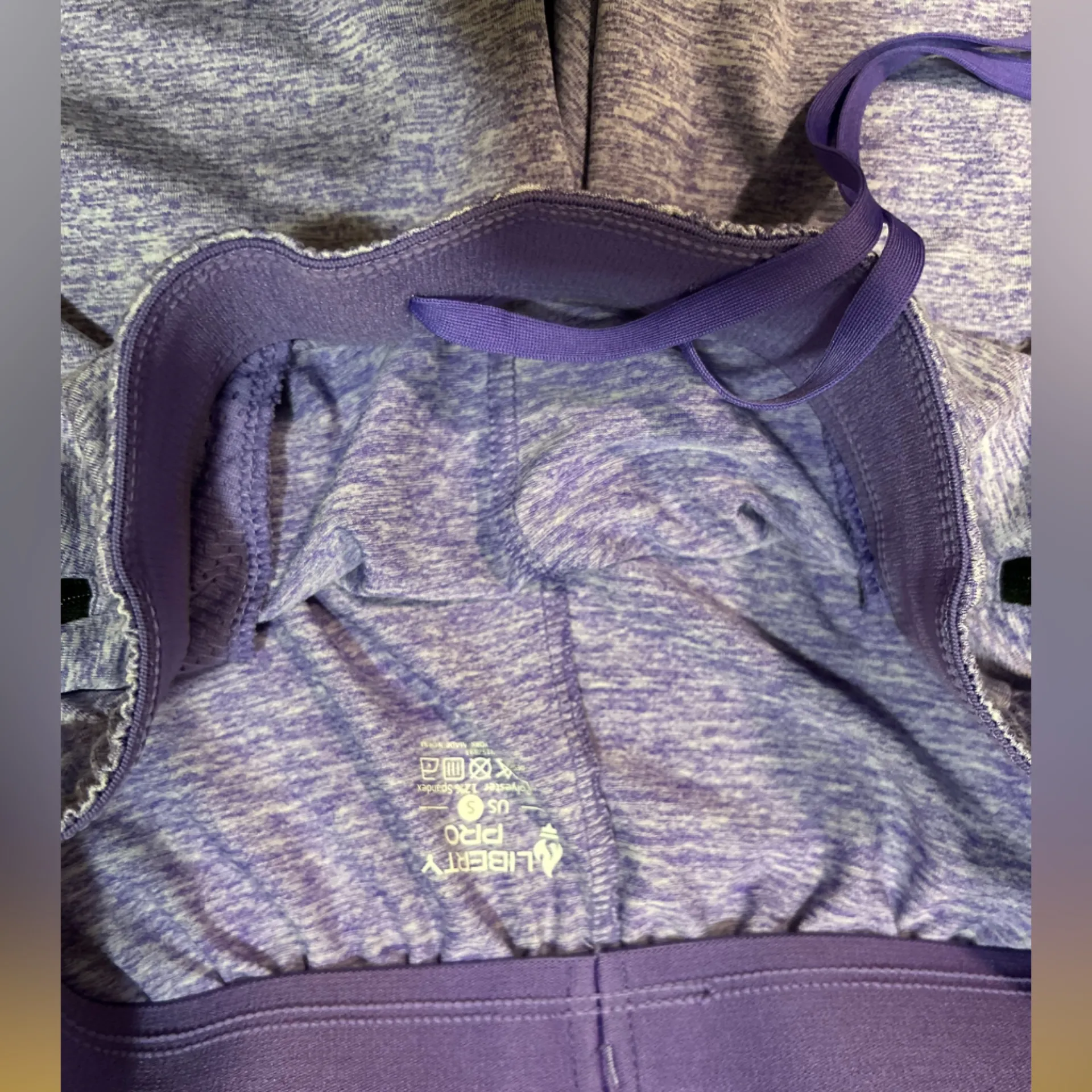 Liberty Pro Women's Purple Heather Athletic Shorts Running Workout Gym Sz S EUC - Image 2