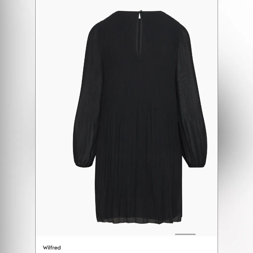 Aritzia Wilfred Pleated Chiffon Daydreamer Mini Dress Sz M - Image 7