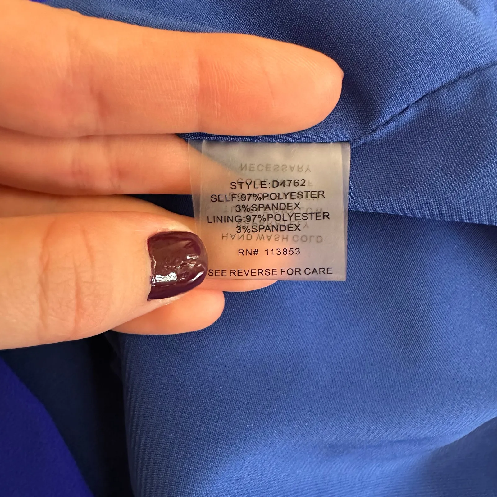 Sugar Lips Cobalt Blue One Shoulder Ruffle Mini Dress Size Large Party‎ Cocktail - Image 7