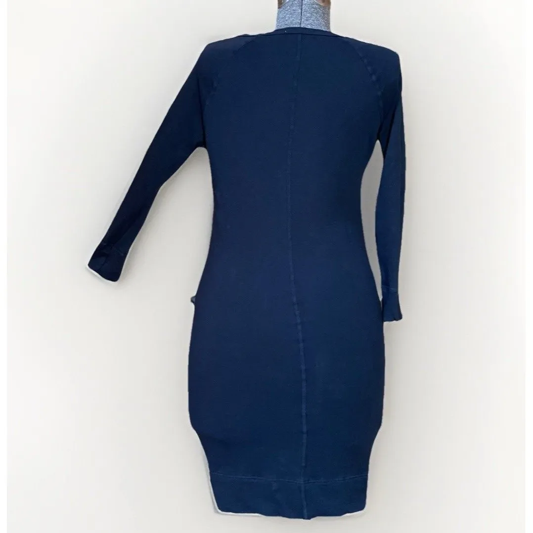 James Perse Standard Casual Dress Womens 1 Small Black Long Sleeve Pullover USA - Image 2