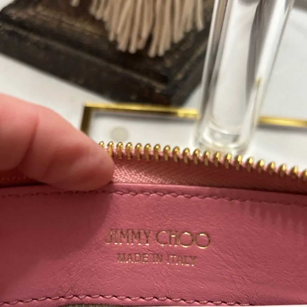 Jimmy Choo Pink Star-Embellished Wallet - Image 5