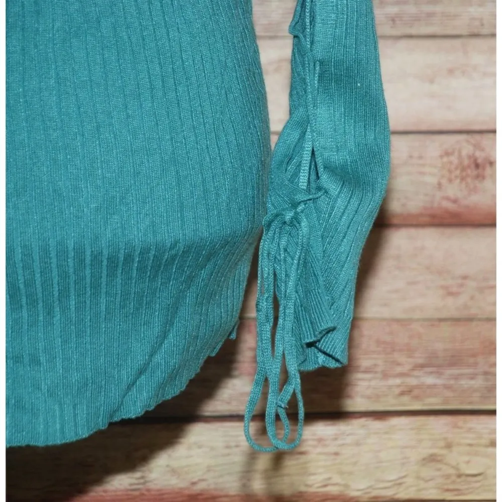 NWT Cato Est. 1946 Green Pullover Sweater Size XL Open Long Sleeve V-Neck Ribbed - Image 7