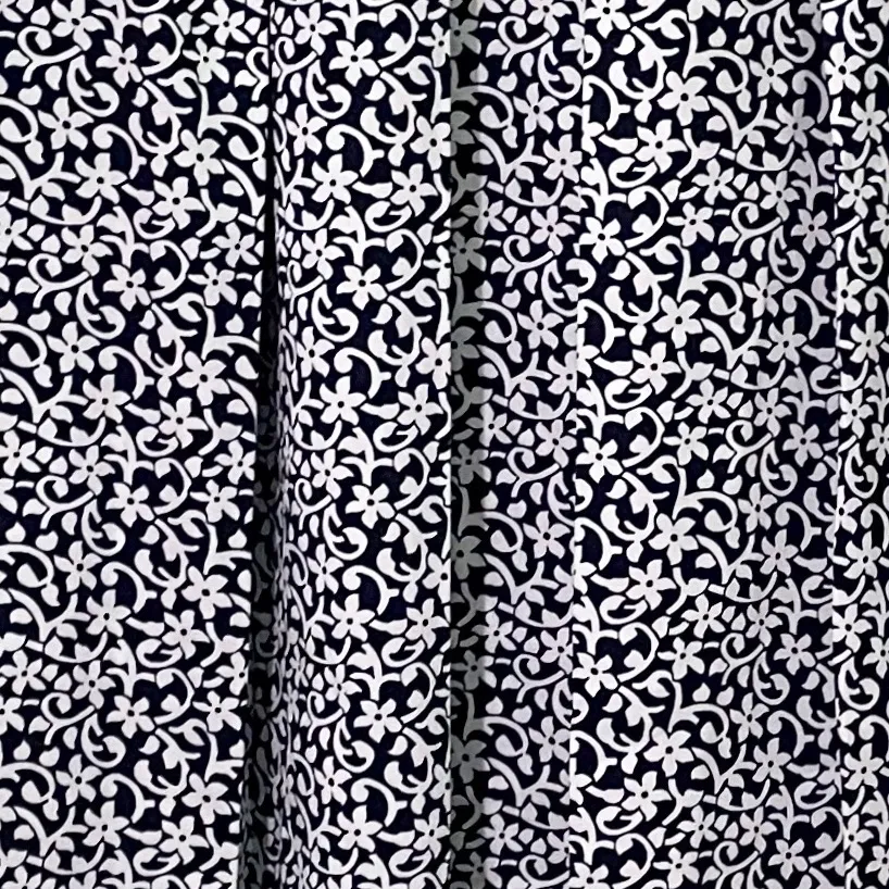 Boden Pleated Skirt Midi Shirt Dress Navy White Floral Long Sleeve Size 4 US Blue - Image 10