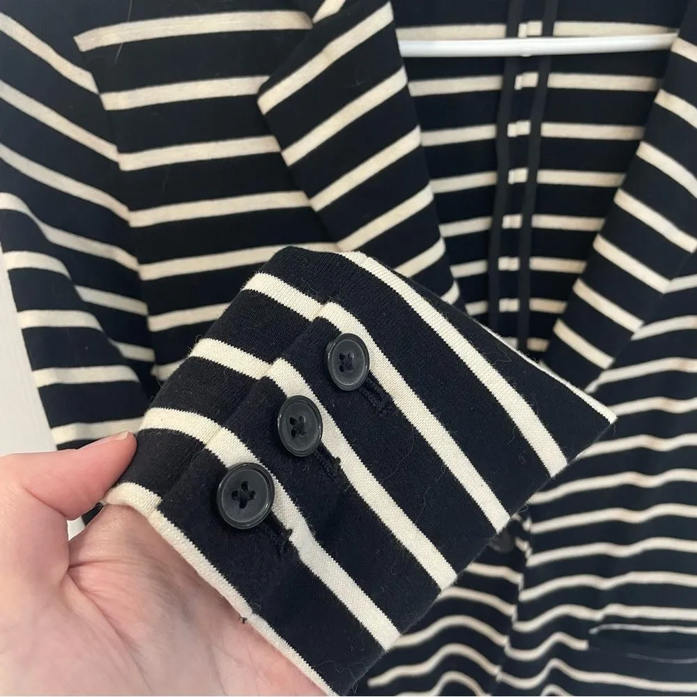 A New Day Black Stripes Button Detail Soft Blazer Women’s Size S - Image 4