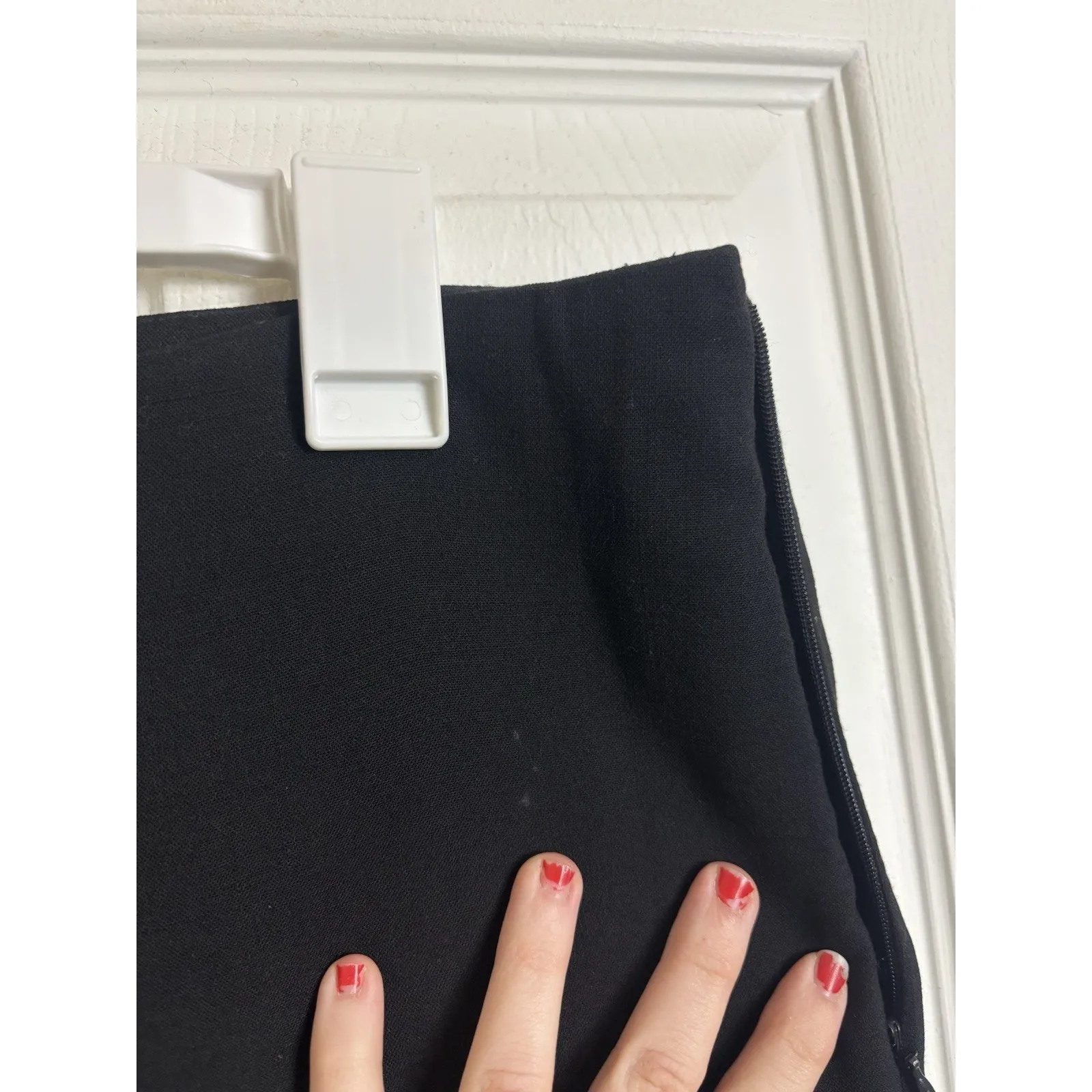 Lauren Ralph Lauren Wool Black Flat Front Straight Pants Size 8 Classic Stretch - Image 6