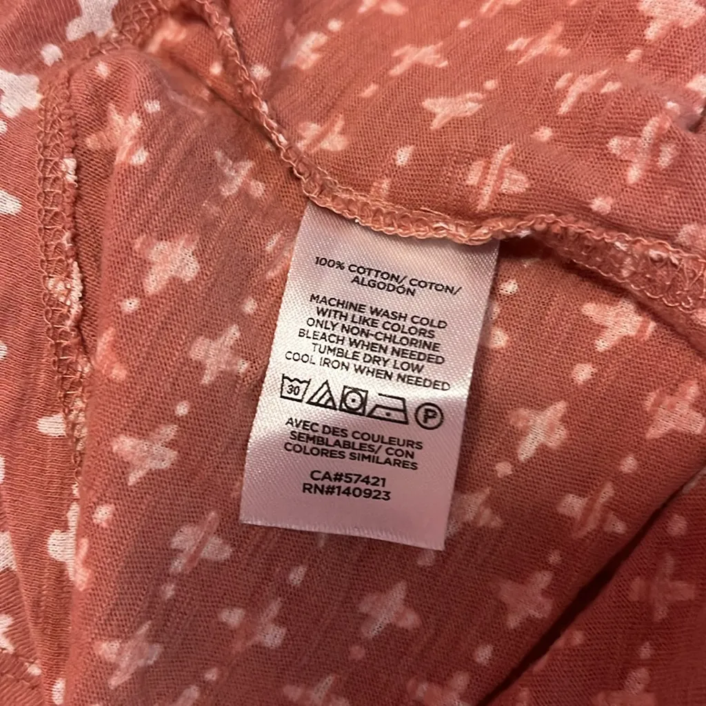 Loft Rust Patterned Blouse with Ruffle Sleeves - Image 5