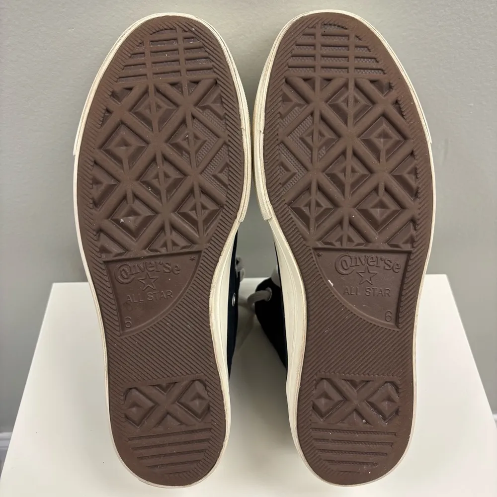 Black White High-Top Platform Sneakers Womens Size 8 - Image 8