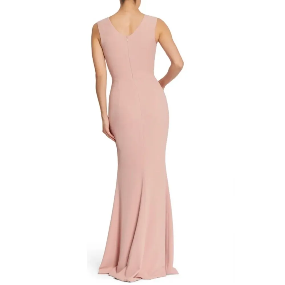 Dress the Population Dress Sandra Plunge Crepe Trumpet Gown Size XS New w/Tag - Image 3