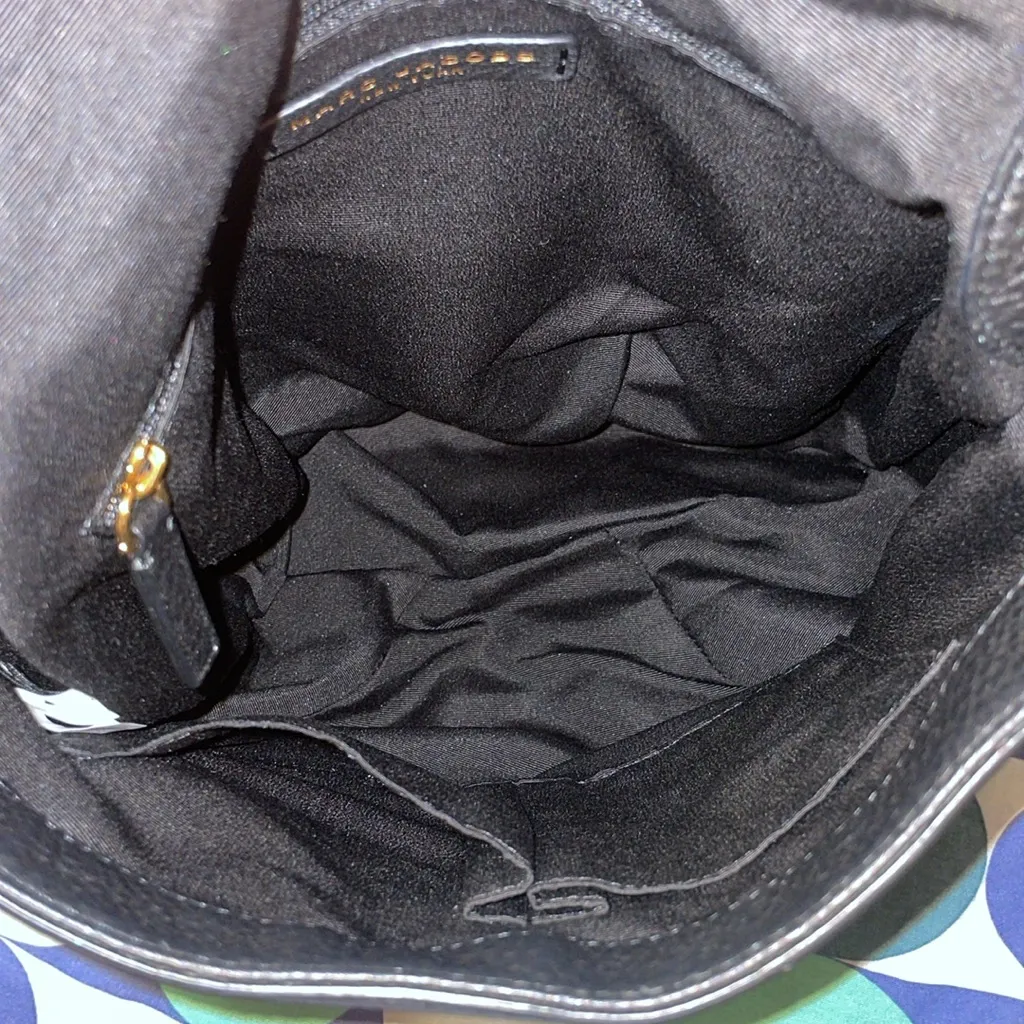 Marc Jacobs Black Backpack with Gold Accents - Image 11