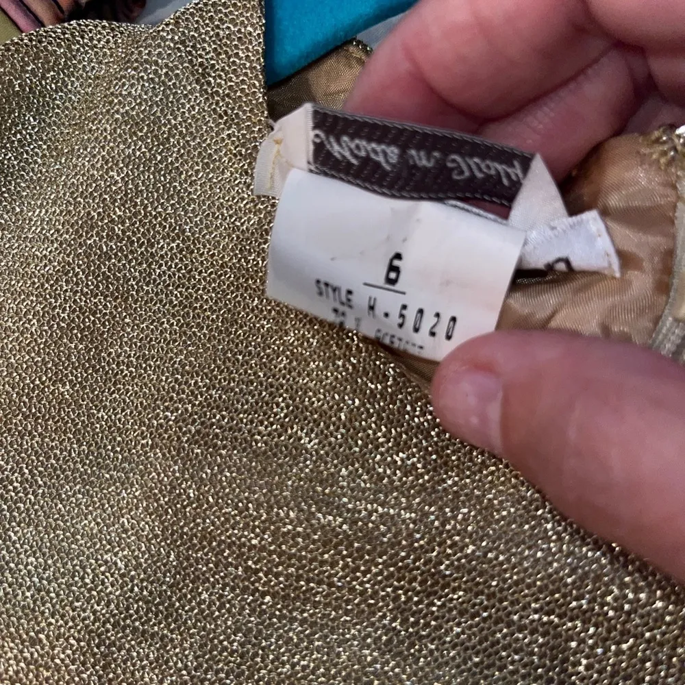 Deborah Hampton couture gold metal dress excellent cond Size 6 - Image 5